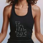 Los Angeles Rhinestone T-Shirt – Sparkling LA Name Design, Perfect for City Lovers and Fans