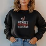 Every Bunny Welcome Rhinestone T-Shirt, Easter Day Sparkling Tee, Gift for Her, Stylish Women’s Rights T-Shirt, Mother Gift, Easter Day Gift