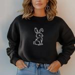 Rabbit Rhinestone T-Shirt, Easter Day Sparkling Tee, Gift for Her, Mother Day Gift T-Shirt, Easter Day Gift, Mom Gift, Dazzling Design
