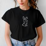 Rabbit Rhinestone T-Shirt, Easter Day Sparkling Tee, Gift for Her, Mother Day Gift T-Shirt, Easter Day Gift, Mom Gift, Dazzling Design