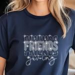Friends Giving Rhinestone Top, Holiday Shirt, Thanksgiving Apparel, Gift for Friends, Casual Chic Fashion, Tshirts, Gift for Her, Sweater