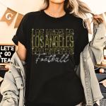 Los Angeles Gameday Sparkling Rhinestone T-Shirt, Game Day Favorite Football Team Shirt, Athletic Unisex Tee-Shirt Gift for Her or Him