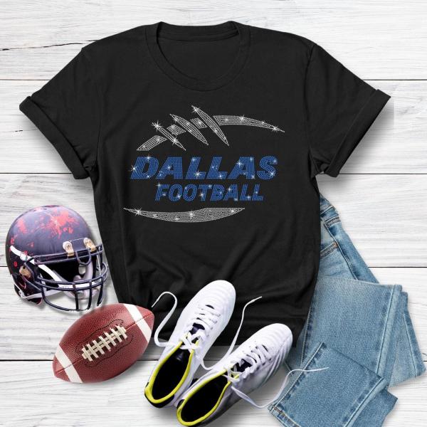 Dallas Game Day Rhinestone T-Shirt, Sunday Football Sweater, Football Lovers Tee Shirt, Team Mascot Shirt, Football Mom and Dad Sweatshirt