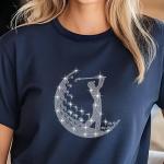 Golf Player Rhinestone Tee, Holiday Shirt, Golf Apparel, Gift for Friends, Casual Chic Fashion, Tshirts, Gift for Her, Sweater, Gift for Him
