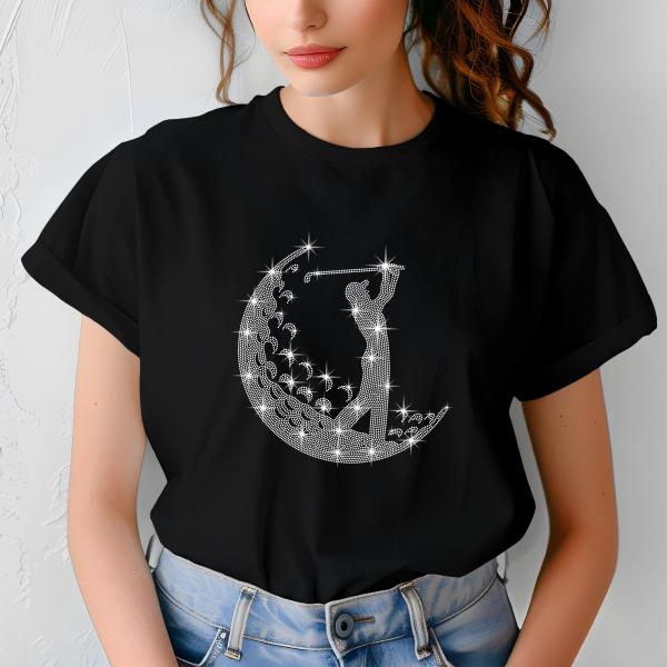 Golf Player Rhinestone Tee, Holiday Shirt, Golf Apparel, Gift for Friends, Casual Chic Fashion, Tshirts, Gift for Her, Sweater, Gift for Him