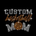 Personalized Basketball Mom Rhinestone Shirt, Custom Basketball Tee, Basketball Mom Shirt, Custom Spirit Wear, Basketball Team Gift Shirt