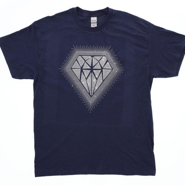 Sparkling Giant Diamond Rhinestone T-Shirt, Eye-Catching Shiny Diamond Shirt, Unisex Shirt Design for Women or Men, Best Friends Gift
