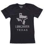 Texas Longhorn Rhinestone T-Shirt with Starry Boot Map , Texas Lovers Bling Top Tee-Shirt, Trip or Travel Sweatshirt, Western Vintage Shirt