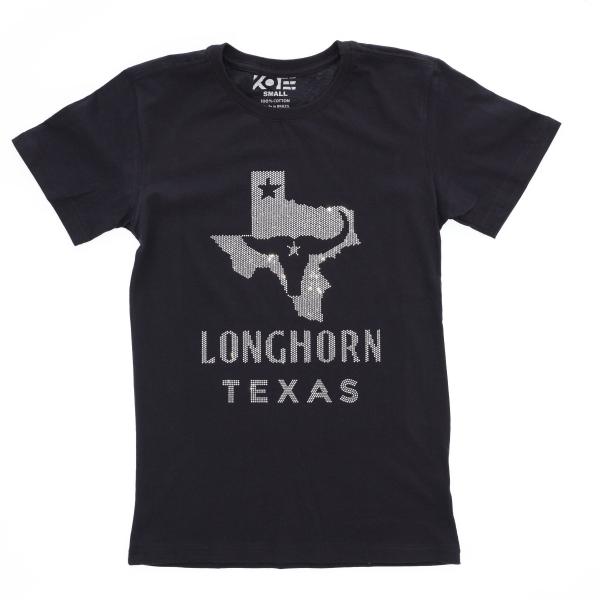 Texas Longhorn Rhinestone T-Shirt with Starry Boot Map , Texas Lovers Bling Top Tee-Shirt, Trip or Travel Sweatshirt, Western Vintage Shirt