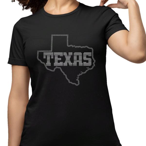 Texas State Rhinestone T-Shirt, Texas Fair Shirt, Texas Shirt, Texan Tee, Texas State Shirt, Texas Lovers Shirt, Texas Shirt, Texas Map Tee