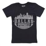 Dallas Football City Silhouette Rhinestone Bling Bling Short Sleeve T-Shirt, Game Day Sweatshirt, Tailgate Tee-Shirt, Sports Mom Shirt