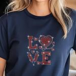 Love Doctor Rhinestone T-Shirt, Sparkling Valentine’s Day Tee, Women’s Glitter Love Shirt, Romantic T-shirt, Unique Gift Idea for Her