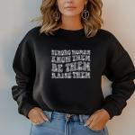 Strong Women Know Them Raise Them Rhinestone T-Shirt, Women’s Day Sparkling Tee, Gift for Her, Stylish Women’s Rights T-Shirt, Mom Gift