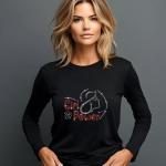 Girl Power Rhinestone T-Shirt, Women’s Day Sparkling Tee, Feminist Empowerment Shirt, Gift for Her, Stylish Women’s Rights T-Shirt, Mom Gift