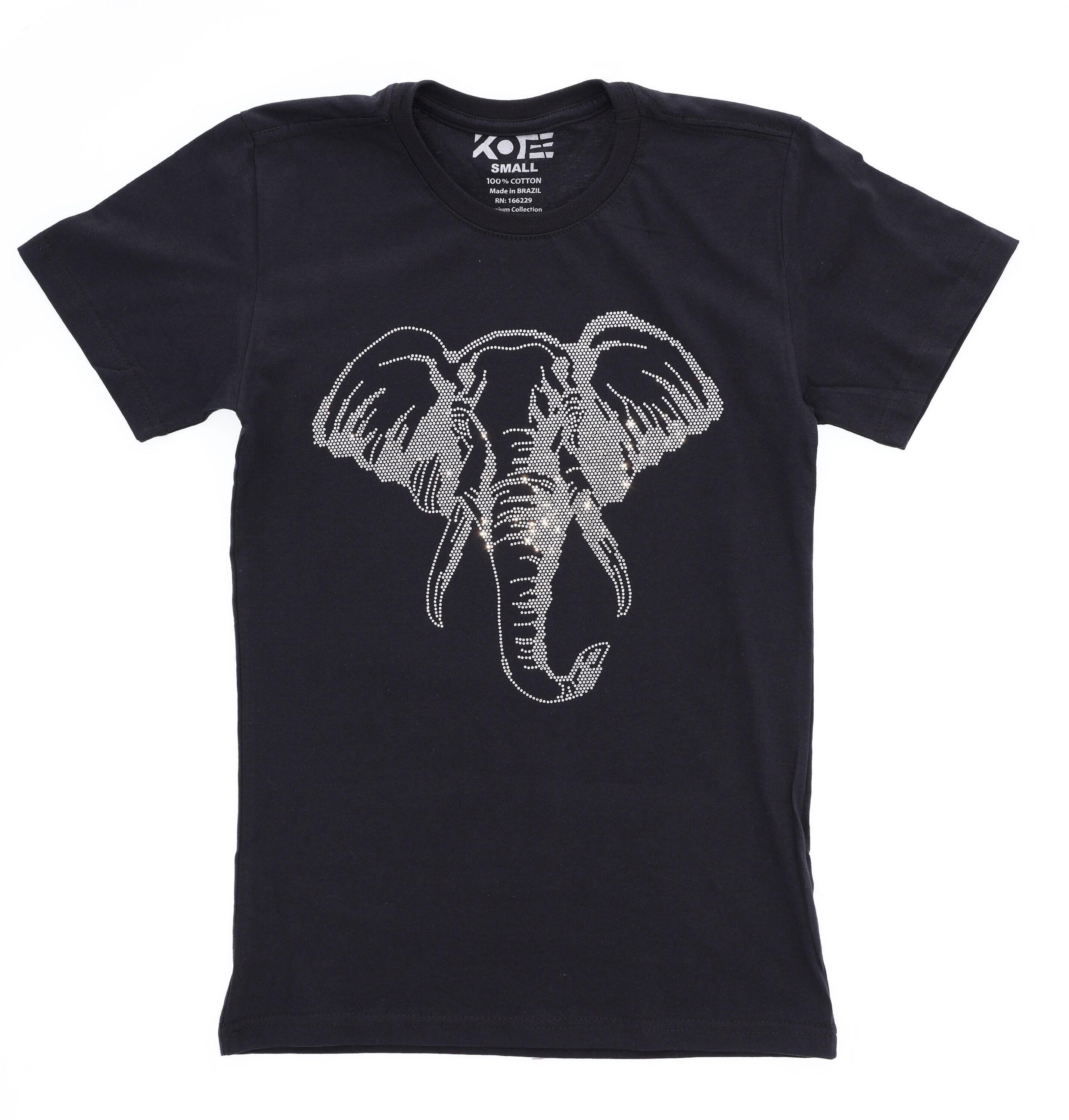 Elephant Rhinestone Bling T-Shirt, Wildlife Lovers Shirt, Safari Animals Tee, Nature Wildlife Adventure Apparel, Gift for Best friend