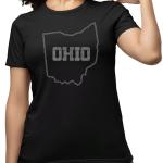 Ohio State Rhinestone T-Shirt Buckeye Ohio State Football shirt, Football Players, College Football, Ohio State tee, Map Tee-Shirt