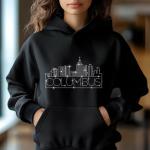 Columbus Rhinestone T-Shirt, Sparkling City Skyline Tee, Women’s Casual Top, Glitter Ohio Design, Ohio Pride Shirt, Gift for Her