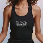 Blessed Mom Rhinestone T-Shirt, Sparkling Mom Shirt, Mother's Day Gift, Stylish Mom Tee, Gift for Her, Casual Glam Shirt for Women
