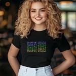 Mardi Gras Rhinestone T-Shirt, Sparkling Carnival Tee, Festival Party Shirt for Women, Sparkling Mom Shirt, Gift for Her