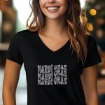 Mardi Gras Uniq Sparkle Design Rhinestone T-Shirt, Sparkling Carnival Tee, Festival Party Shirt for Women, Sparkling Mom Shirt, Gift for Her