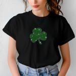 Shamrock Rhinestone T-Shirt - Sparkling St. Patrick's Day Tee for Women, Sparkling Mom Shirt, Gift for Her
