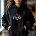 Happy Easter Rhinestone T-Shirt, Easter Day Sparkling Tee, Gift for Her, Mother Day Gift T-Shirt, Easter Day Gift, Mom Gift, Dazzling Design