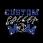 Personalized Soccer Mom Rhinestone Shirt, Custom Soccer Mom Shirt, Fall Soccer Season Shirt, Custom Soccer Shirt, Soccer Team Gift Shirt