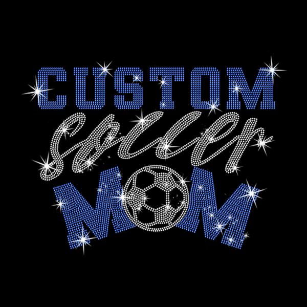 Personalized Soccer Mom Rhinestone Shirt, Custom Soccer Mom Shirt, Fall Soccer Season Shirt, Custom Soccer Shirt, Soccer Team Gift Shirt