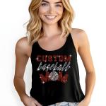Personalized Baseball Mom Rhinestone Shirt, Custom Sports Tee, Bling Baseball Mom, Cute Baseball Mom Shirt,  Personalized Gift for Mom
