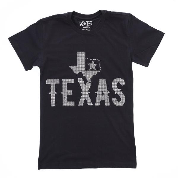 State Of Texas Rhinestone T-Shirt Map with Star, Texas Border Shirt, Texas Patriot Sweatshirt,  Western Texas Tee-Shirt Gift  for Texan