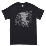 Native Indian Rhinestone Bling T-Shirt, Indian Chief Shirt, Tribal Warrior Tee, Gift for History Lovers, Indigenous Feather Headdress Shirt