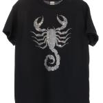 Scorpion Themed Sublimation & Gothic Rhinestone Bling T-Shirt, Celestial Energy Shirt, Scorpion Lover Gift, Cotton Crew Tee, Retro Yoga Tee