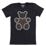 Cute Looking Teddy Bear Rhinestone Bling T-Shirt, Shirt On Teddy Bear, Custom Bear design Apparel, Modern Tee-Shirt Design, Urban Clothing