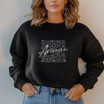 Arizona Rhinestone Football T-Shirt - Sparkly Game Day Tee for Fans, Tailgates & Sports Events - Game Day Gift for Football Lovers