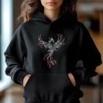 Phoenix Rhinestone Shirt Sparkling Mythical Bird Design on T-Shirts, Sweatshirts, V-Neck, Hoodie, Perfect for Unique Style & Gift Ideas