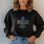 Mardi Gras Uniq Design Rhinestone T-Shirt, Sparkling Carnival Tee, Festival Party Shirt for Women, Sparkling Mom Shirt, Gift for Her