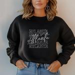 Atlanta Rhinestone Football T-Shirt - Sparkly Game Day Tee for Fans, Tailgates & Sports Events - Game Day Gift for Football Lovers