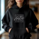 Austin Rhinestone Football T-Shirt - Sparkly Game Day Tee for Fans, Tailgates & Sports Events - Game Day Gift for Football Lovers