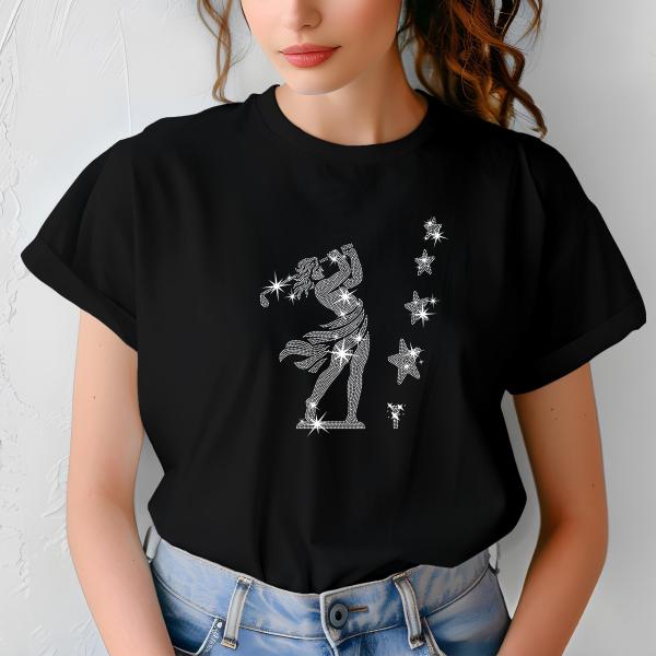 Bling Women Golfer Shirt, Rhinestone Golf Swing Tee, Sparkly Golf Apparel, Women's Golf Gift, Golf Tournament Outfit, Sports Fashion