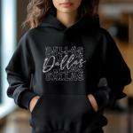 Dallas Rhinestone Football T-Shirt - Sparkly Game Day Tee for Fans, Tailgates & Sports Events - Game Day Gift for Football Lovers