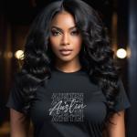Austin Rhinestone Football T-Shirt - Sparkly Game Day Tee for Fans, Tailgates & Sports Events - Game Day Gift for Football Lovers