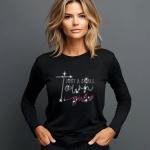 Just a Small Town Girl T-Shirt – Country Music Tee, Rhinestone Bling Shirt, Cute Western Graphic Tee, Southern Girl Outfit, Farm Life Tee