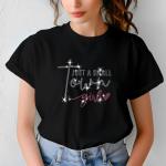 Just a Small Town Girl T-Shirt – Country Music Tee, Rhinestone Bling Shirt, Cute Western Graphic Tee, Southern Girl Outfit, Farm Life Tee