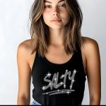 Salty Rhinestone Shirt, Salty Comfort Colors Shirt, Trendy Beach Shirt, Summer Tee,  Vacation Shirt, Cute Summer Outfit, Gift for Her