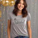 Birthday Queen and Squad Rhinestone Shirts, Glittering Unique Design Sweatshirt, Born Month & Christmas T-Shirt Gift Ideas for Best Friends