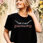 Longhorn Bridesmaid Rhinestone T-Shirt, Wedding Day Group Matching Tee-Shirt,  Bridesmaid Shirt for Bridal Shower,  Bach Party Apparel