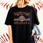 Houston Baseball Rhinestone T-Shirt, Sport Season Game Day Tee-Shirt, Unisex Heavy Cotton Shirt, Team Supporters Sports Tee, MLB Fan Apparel