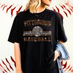 Pittsburgh Baseball Rhinestone T-Shirt, Baseball Lover Mascot Tee-Shirt, Sports Mom Game Day Apparel, Retro Unisex Team Support Shirt