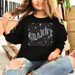 Granny Rhinestone T-Shirt, Grandma Era Shirt, Nanny Birthday & Mothers Day Tee-Shirt Gift from Grandchilds, Cozy Nana Mimi Gigi Sweatshirt