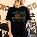 Green Bay Football Rhinestone T-Shirt, Sports Lovers Game Day Shirt, Team Fans Tailgate Apparel, Unisex Shirt-Gift For Her or Him